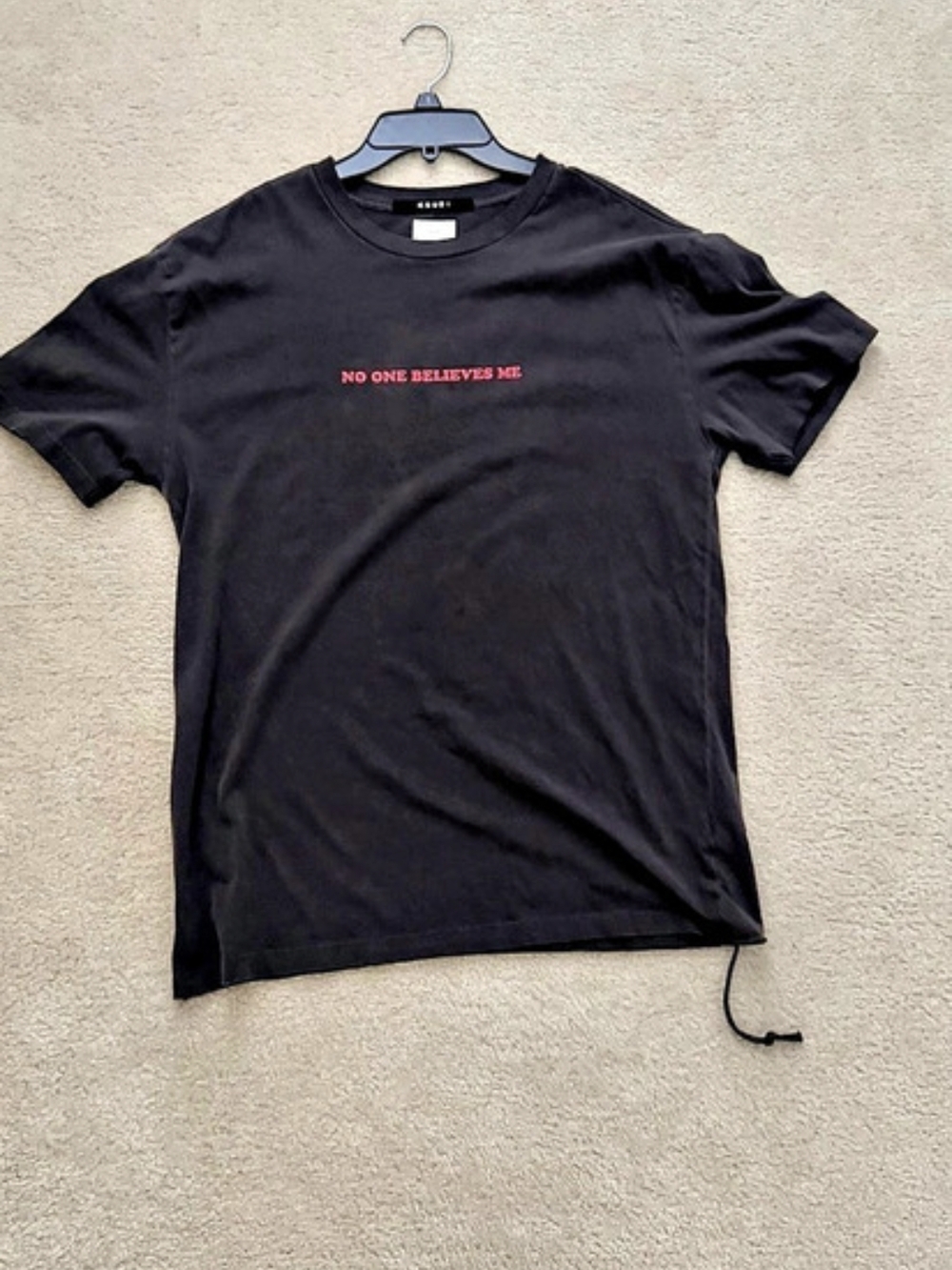 Ksubi No One Believes Me T-Shirt Black Graphic Tee Size Medium